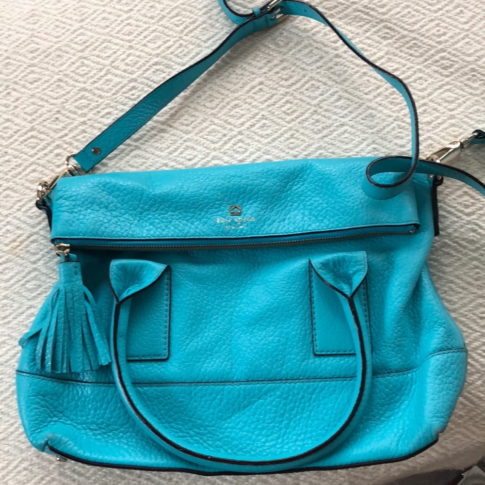 Kate Spade leather teal crossover bag